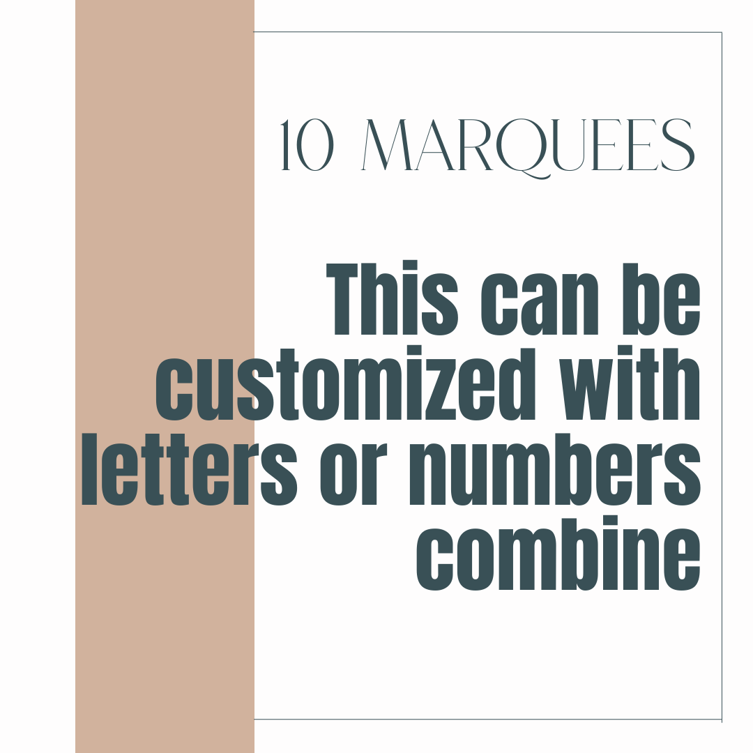 Bundle Marquee / 3D Marquees / 10 Marquees combine