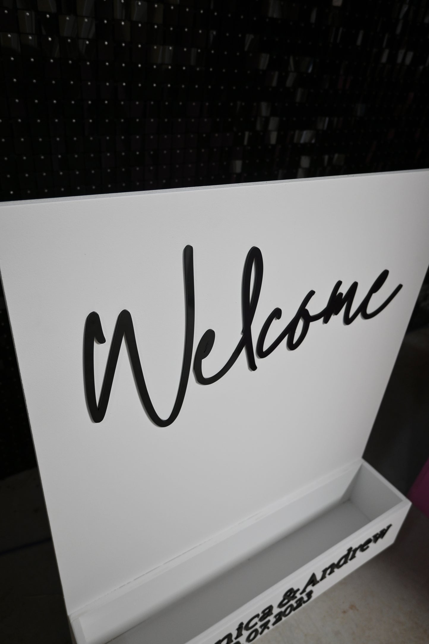 Welcome Signs with Letters  / Custom Flower welcome sign / Flower box welcome sign / NO FLOWERS