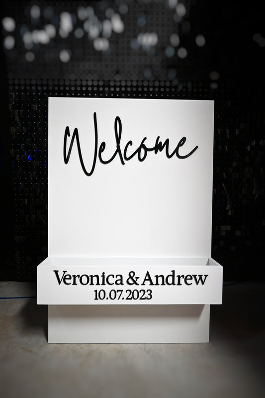 Welcome Signs with Letters  / Custom Flower welcome sign / Flower box welcome sign / NO FLOWERS