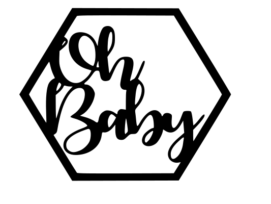 Oh Baby wood sign